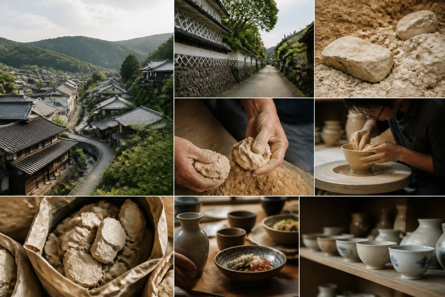 佐賀県・有田内山と泉山で陶土を味わう、日本のやきもの旅ルートを描いた編集画像